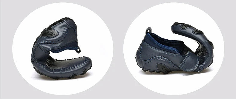 Men Casual Shoes Genuine Leather Men's Loafers Luxury Brand Fashion Breathable Flat Driving Shoes Slip on Comfortable Moccasins