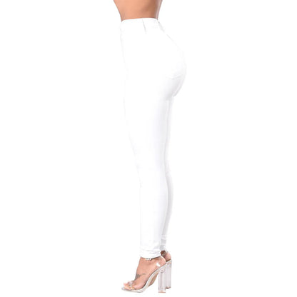 2026 New 7 Color Women's High Waist Skinny Jeans Fashion Slim Elastic Denim Pencil Pants Casual Trousers S-2XL