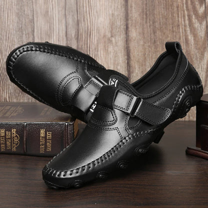 Men Casual Shoes Genuine Leather Men's Loafers Luxury Brand Fashion Breathable Flat Driving Shoes Slip on Comfortable Moccasins