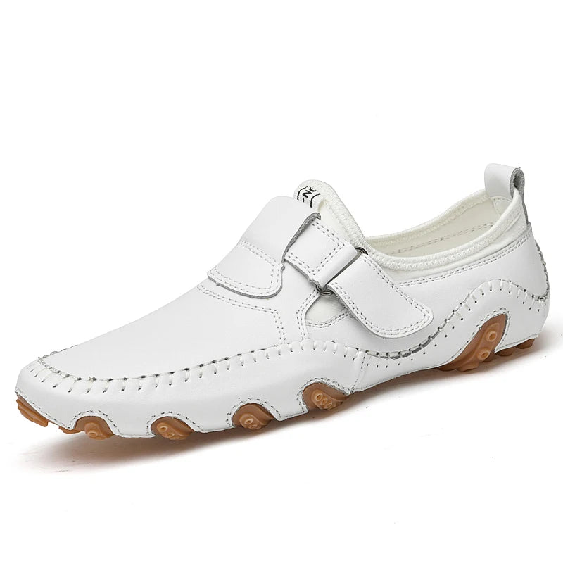 Men Casual Shoes Genuine Leather Men's Loafers Luxury Brand Fashion Breathable Flat Driving Shoes Slip on Comfortable Moccasins