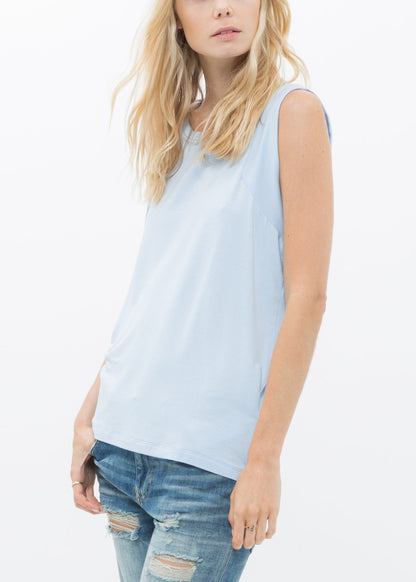 Rib Contrast Muscle Tank Top