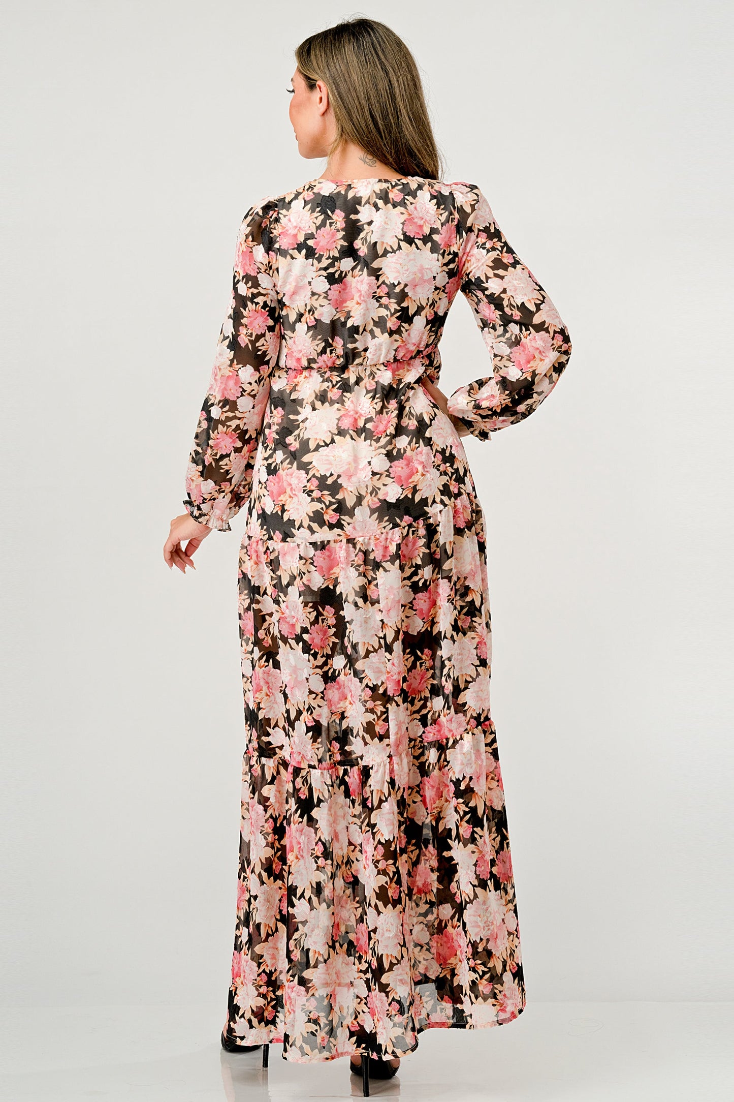 Long Sleeve Tiered Maxi Dress