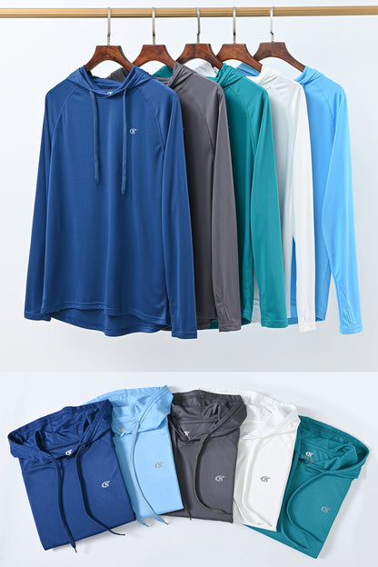Men's Long Sleeve Rash Guard Hoodie