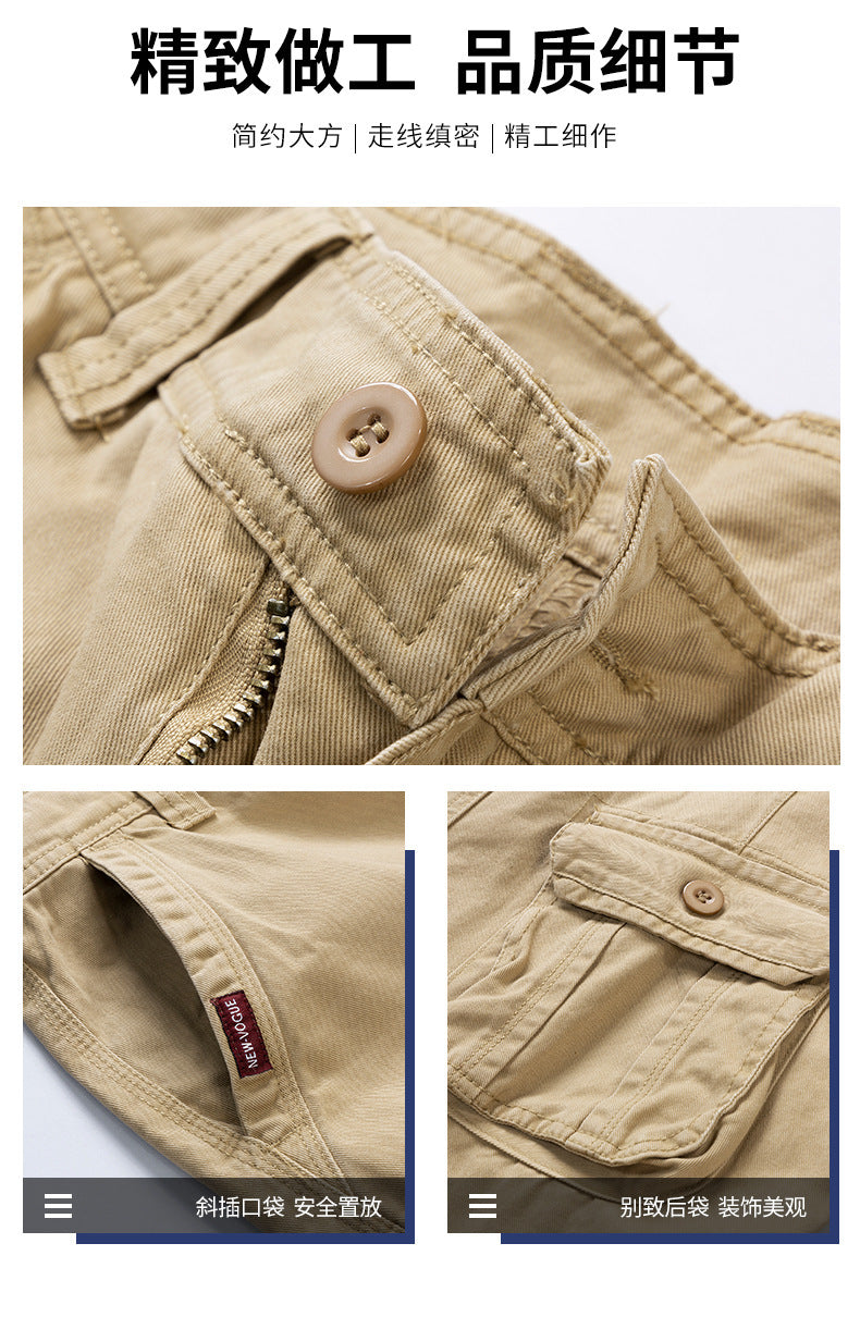 Foreign trade shorts men's summer straight shorts men's loose plus size casual pants outdoor sports tooling shorts men