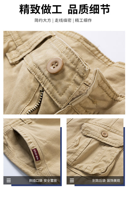 Foreign trade shorts men's summer straight shorts men's loose plus size casual pants outdoor sports tooling shorts men