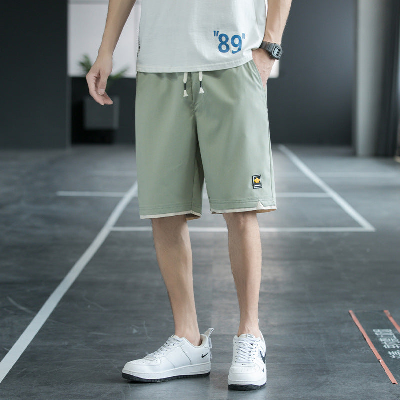 Summer New Trendy Men's Shorts Large Size Loose Fashion Versatile Youthful Popular Casual Shorts Men's Knee-Length Shorts