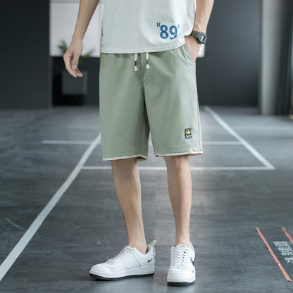 Summer New Trendy Men's Shorts Large Size Loose Fashion Versatile Youthful Popular Casual Shorts Men's Knee-Length Shorts