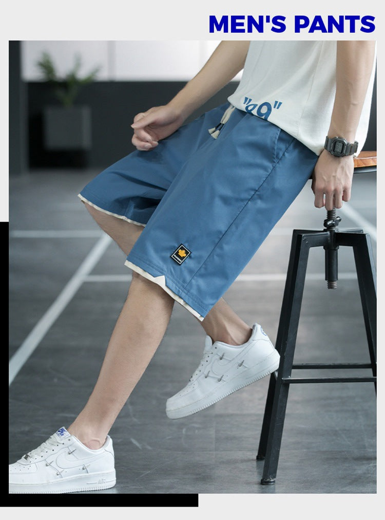 Summer New Trendy Men's Shorts Large Size Loose Fashion Versatile Youthful Popular Casual Shorts Men's Knee-Length Shorts