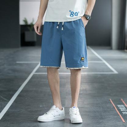 Summer New Trendy Men's Shorts Large Size Loose Fashion Versatile Youthful Popular Casual Shorts Men's Knee-Length Shorts