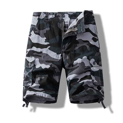 Summer sports shorts men's fifth pants workwear multi-pocket loose plus size casual middle pants cotton wear-resistant fashion brand