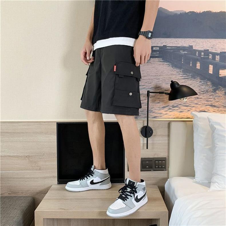 Cargo Shorts Men's Outer Wear Summer Sports Trendy Brand Student Loose All-match Fashionable Men's Casual Five-point Pants Men's