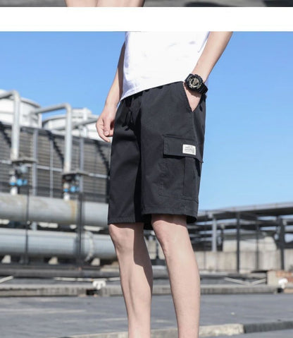 Cargo Shorts Men's Outer Wear Summer Sports Trendy Brand Student Loose All-match Fashionable Men's Casual Five-point Pants Men's