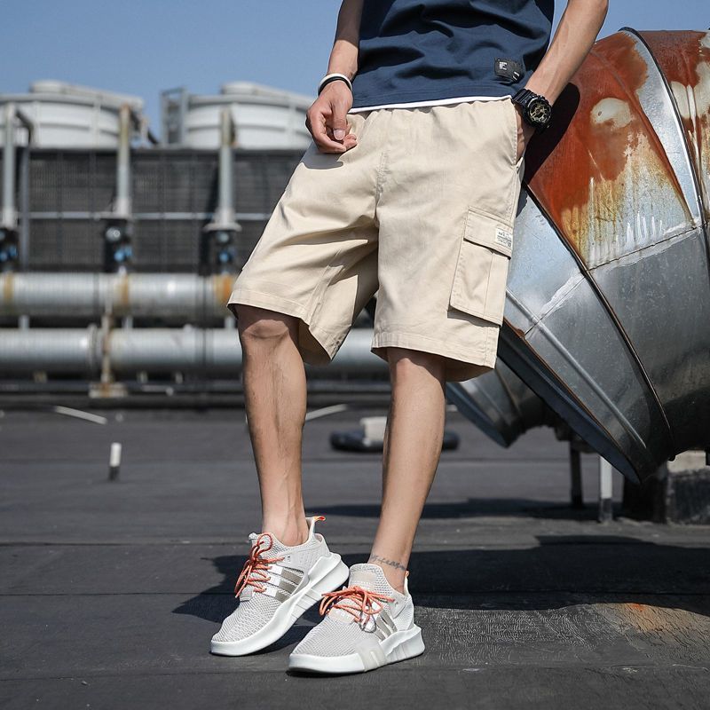 Cargo Shorts Men's Outer Wear Summer Sports Trendy Brand Student Loose All-match Fashionable Men's Casual Five-point Pants Men's