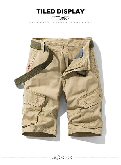 Foreign trade shorts men's summer straight shorts men's loose plus size casual pants outdoor sports tooling shorts men