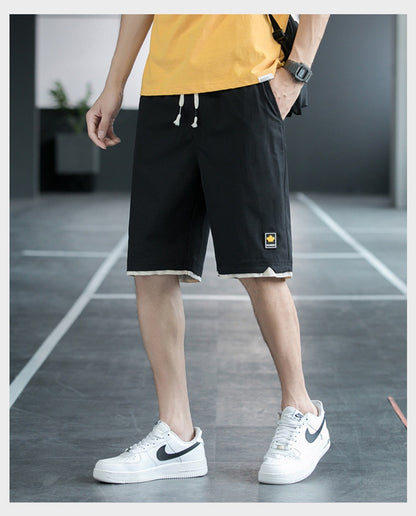 Summer New Trendy Men's Shorts Large Size Loose Fashion Versatile Youthful Popular Casual Shorts Men's Knee-Length Shorts