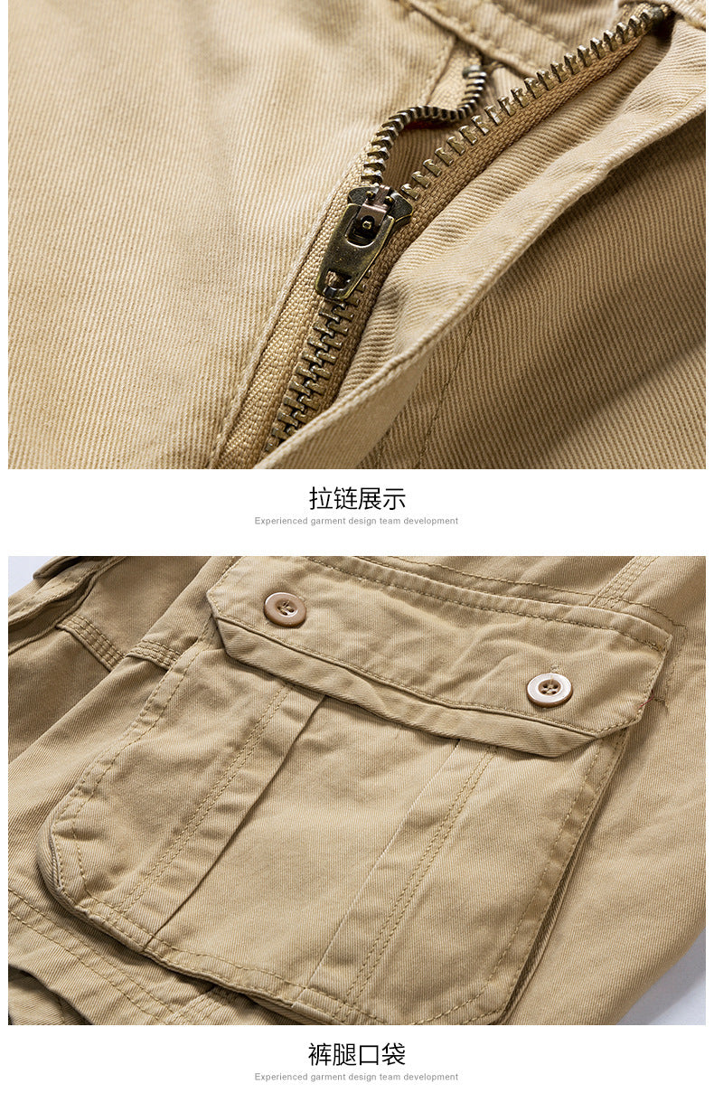 Foreign trade shorts men's summer straight shorts men's loose plus size casual pants outdoor sports tooling shorts men