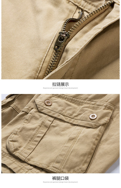 Foreign trade shorts men's summer straight shorts men's loose plus size casual pants outdoor sports tooling shorts men