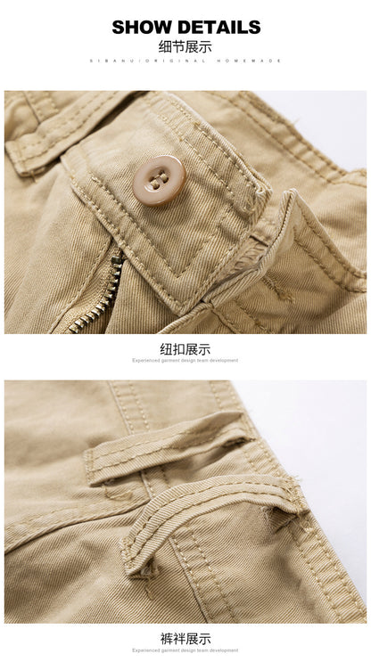 Foreign trade shorts men's summer straight shorts men's loose plus size casual pants outdoor sports tooling shorts men