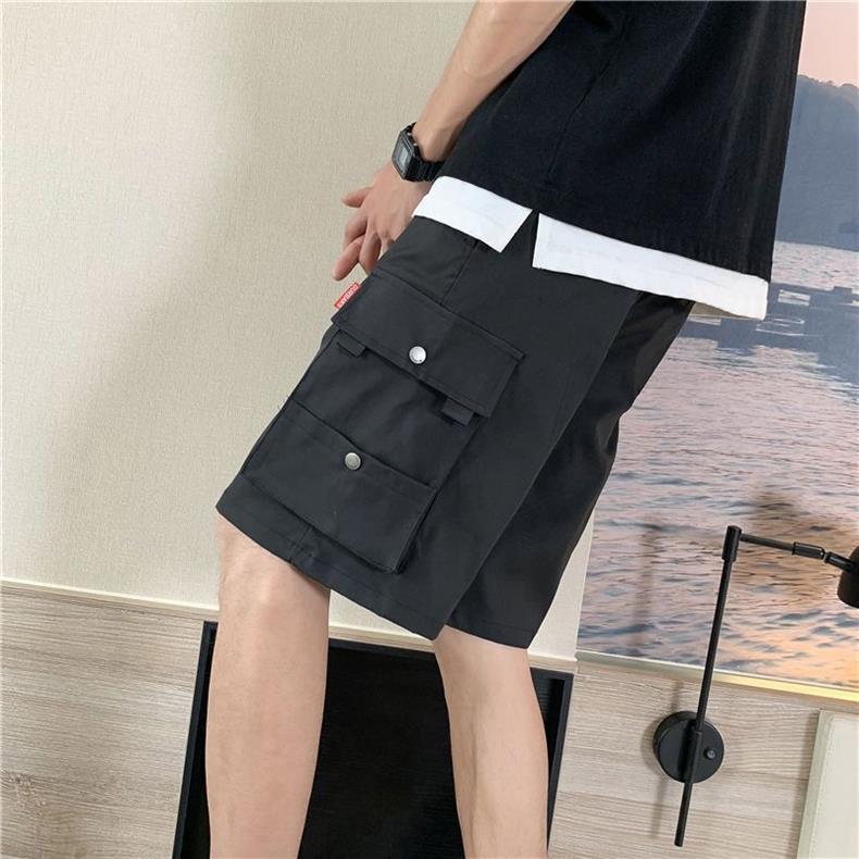Cargo Shorts Men's Outer Wear Summer Sports Trendy Brand Student Loose All-match Fashionable Men's Casual Five-point Pants Men's