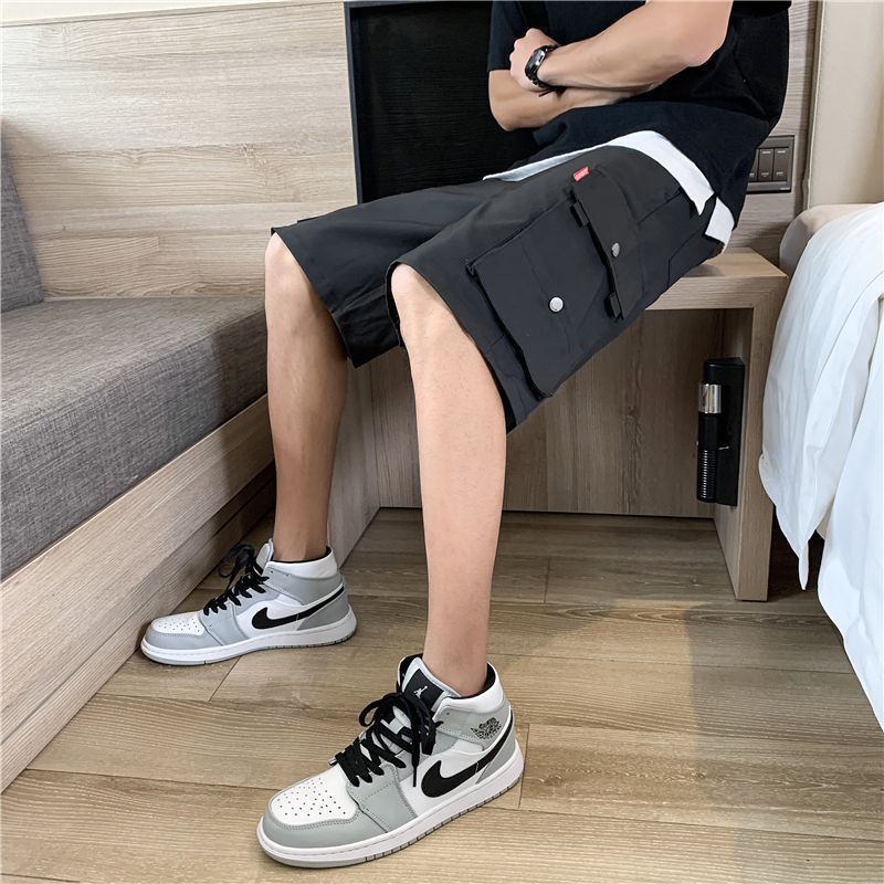 Cargo Shorts Men's Outer Wear Summer Sports Trendy Brand Student Loose All-match Fashionable Men's Casual Five-point Pants Men's