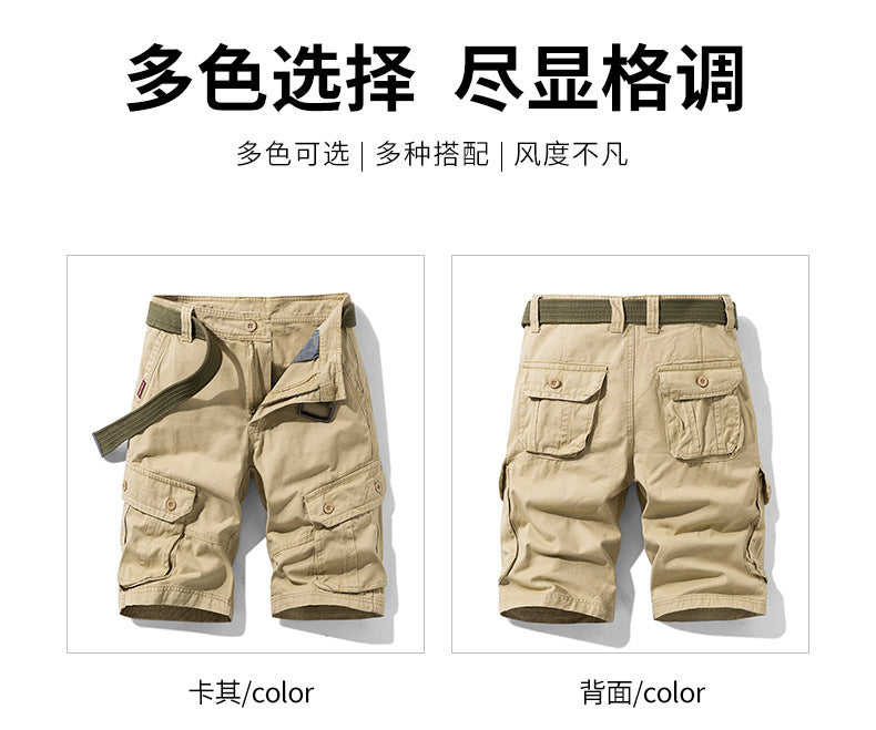 Foreign trade shorts men's summer straight shorts men's loose plus size casual pants outdoor sports tooling shorts men
