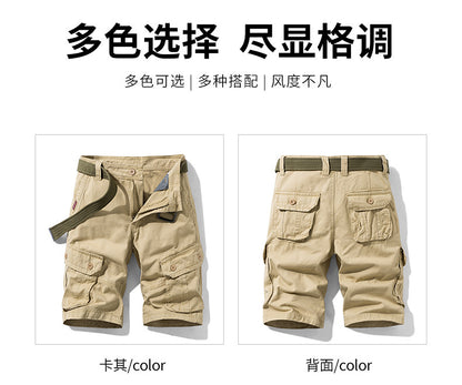 Foreign trade shorts men's summer straight shorts men's loose plus size casual pants outdoor sports tooling shorts men