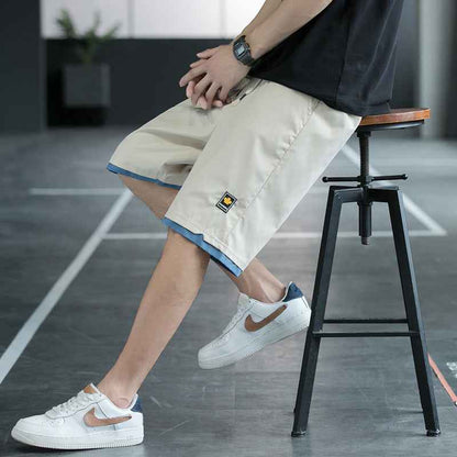 Summer New Trendy Men's Shorts Large Size Loose Fashion Versatile Youthful Popular Casual Shorts Men's Knee-Length Shorts