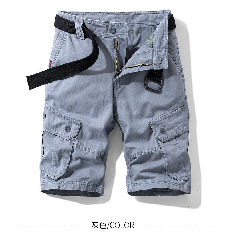 Foreign trade shorts men's summer straight shorts men's loose plus size casual pants outdoor sports tooling shorts men