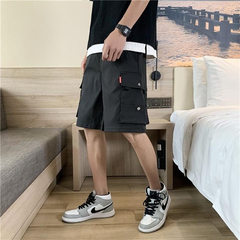 Cargo Shorts Men's Outer Wear Summer Sports Trendy Brand Student Loose All-match Fashionable Men's Casual Five-point Pants Men's