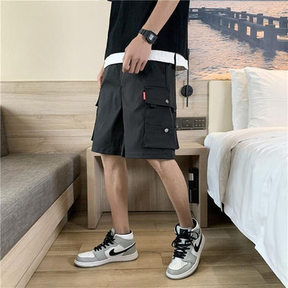 Cargo Shorts Men's Outer Wear Summer Sports Trendy Brand Student Loose All-match Fashionable Men's Casual Five-point Pants Men's