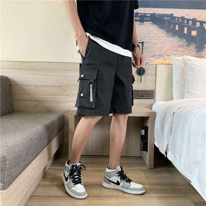 Cargo Shorts Men's Outer Wear Summer Sports Trendy Brand Student Loose All-match Fashionable Men's Casual Five-point Pants Men's