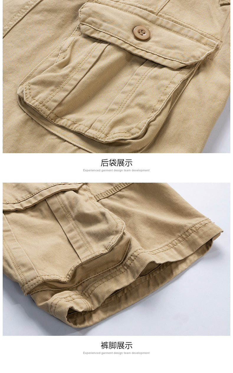 Foreign trade shorts men's summer straight shorts men's loose plus size casual pants outdoor sports tooling shorts men
