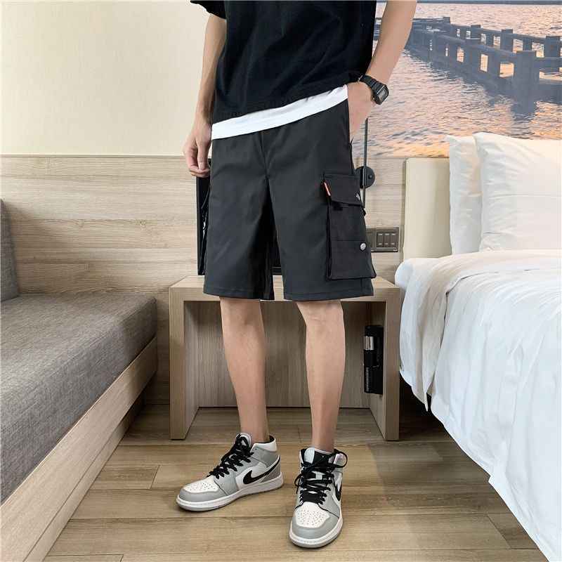 Cargo Shorts Men's Outer Wear Summer Sports Trendy Brand Student Loose All-match Fashionable Men's Casual Five-point Pants Men's