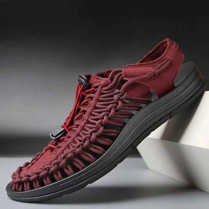 Men Sandals Summer Weave Shoes Boys Sandal Mens Sandles Outdoor Breathable Comfort Slip On Plus Big Size 45 46 Sandalias Hombre