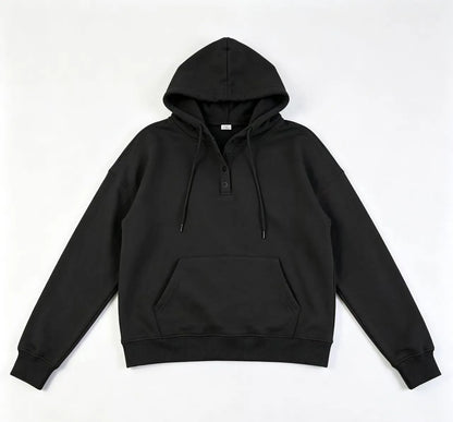 2026 Autumn New Women Loose Fit Hooded Sweatshirt Drawstring Pocket Design Long Sleeve Casual Daily Streetwear Fashion Tops