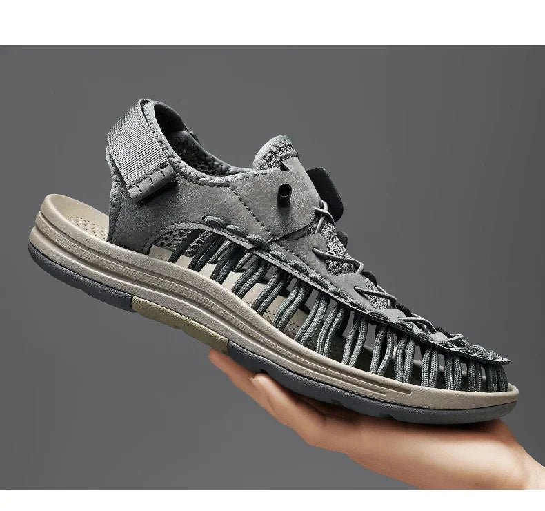 Summer New Sandals Men's Brand Designer Fashion Casual Outdoor Waders Large Size Hand-woven High Quality Beach Sandals For Men