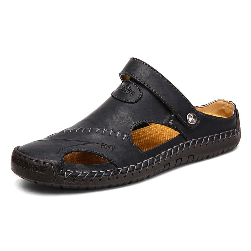 Sandals Men's Summer Style Student Open Toe Casual Versatile Magic Post Ultra Light And Soft Non-Slip Beach Shoes Fashionable