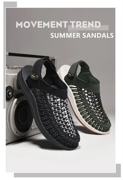 Summer New Sandals Men's Brand Designer Fashion Casual Outdoor Waders Large Size Hand-woven High Quality Beach Sandals For Men
