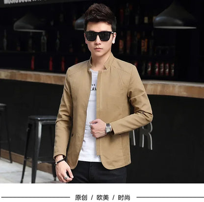 Men's fashion Jacket coats male Jacket Full Zip Windproof Work Coat blazer Outwear coats Men's Bomber Zipper Jacket Male