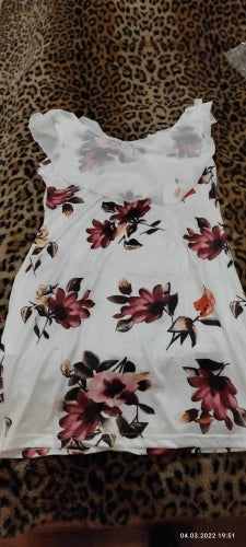 Dress Women Summer 2023 Sexy Floral Printing Splicing Printed Slim Mini O Neck Dresses Casual Vestidos ZCQZ9