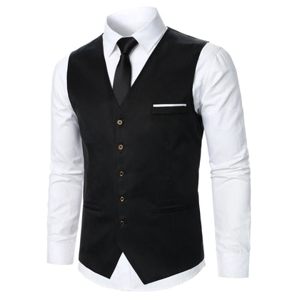 Men Suit Vest Coat Stripe Fabric Open Button Design Classic Design Causal  Business Fashion Slim Fit Men Suit