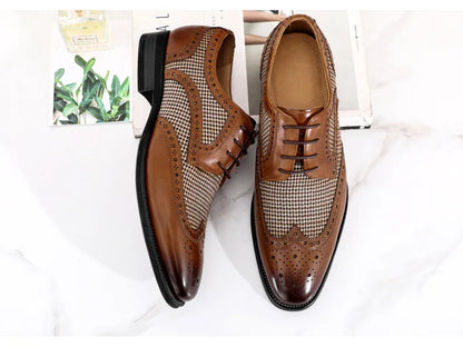 Leather Brogues Men Big Size Fashion Wedding Party Men Dress Shoes Italian Designer Male Drivng Formal Shoes Lace Up Men Oxfords