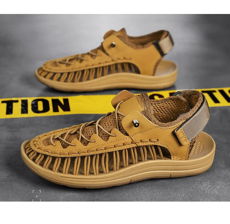 Summer New Sandals Men's Brand Designer Fashion Casual Outdoor Waders Large Size Hand-woven High Quality Beach Sandals For Men