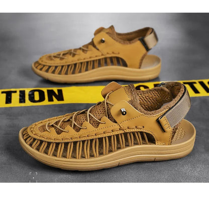 Summer New Sandals Men's Brand Designer Fashion Casual Outdoor Waders Large Size Hand-woven High Quality Beach Sandals For Men