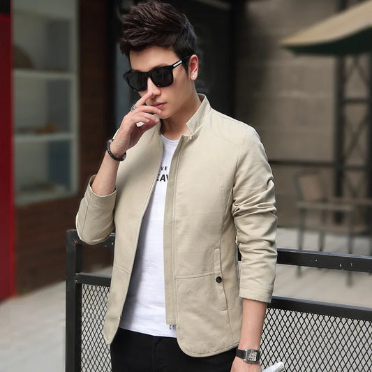 Men's fashion Jacket coats male Jacket Full Zip Windproof Work Coat blazer Outwear coats Men's Bomber Zipper Jacket Male