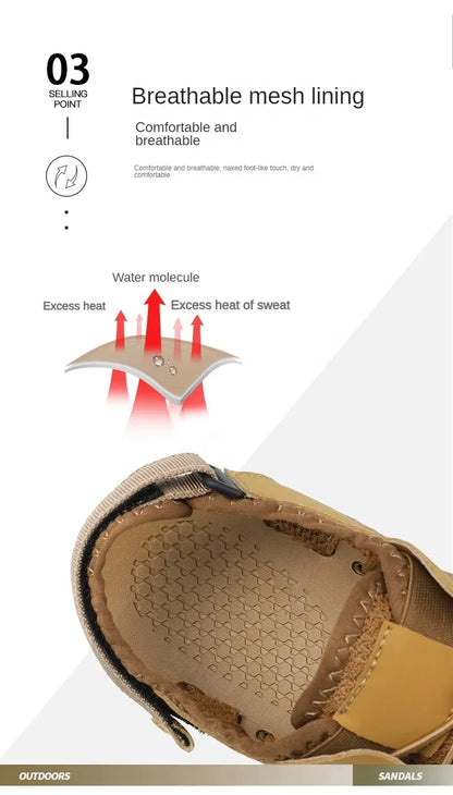 Summer New Sandals Men's Brand Designer Fashion Casual Outdoor Waders Large Size Hand-woven High Quality Beach Sandals For Men