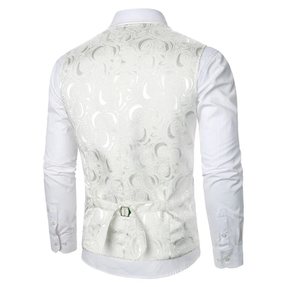 Men Suit Vest Coat Stripe Fabric Open Button Design Classic Design Causal  Business Fashion Slim Fit Men Suit
