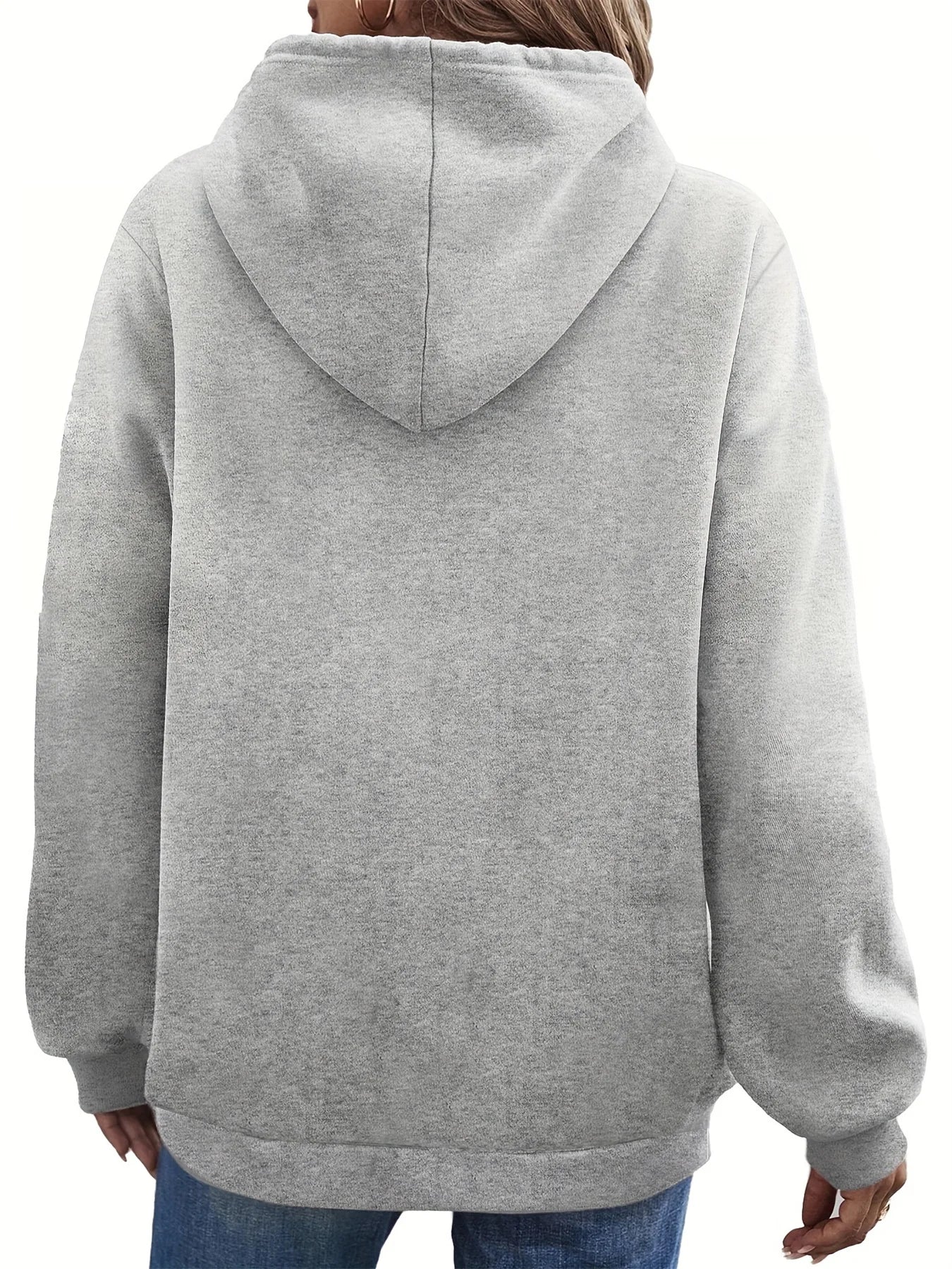 Women's Autumn and Winter Warm and Loose Casual American Flag Pattern Printed Suede Long Sleeved Hooded Sweatshirt Clothing