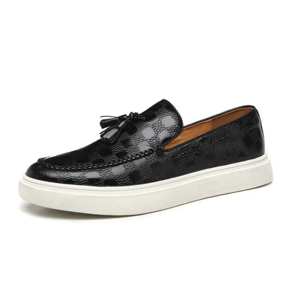 Men Casual Shoes Breathable Leather Loafers Business Office Shoes For Men Driving Moccasins Comfortable Slip On Tassel Shoe