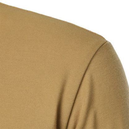 Men's short-sleeved stand-up collar top casual fashion daily solid color short-sleeved stand-up collar T-shirt casual top